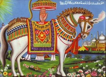 イスラムの馬の絨毯 Oil Paintings